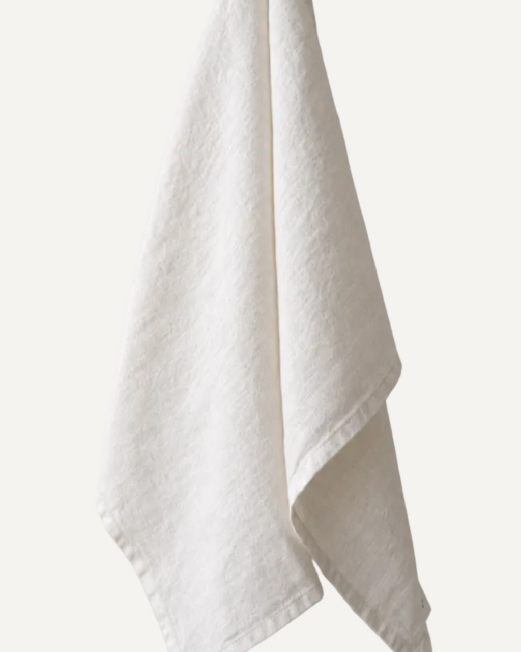Linen tales viskestykke hør eco certifiseret hvid creme