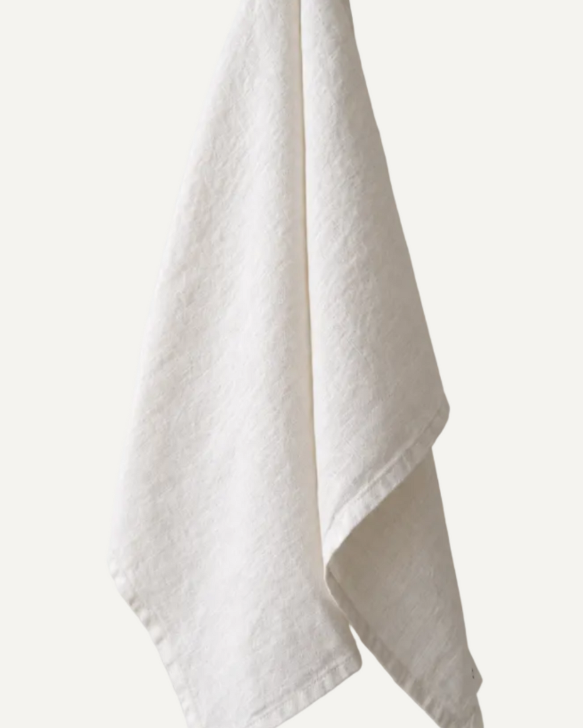 Linen tales viskestykke hør eco certifiseret hvid creme